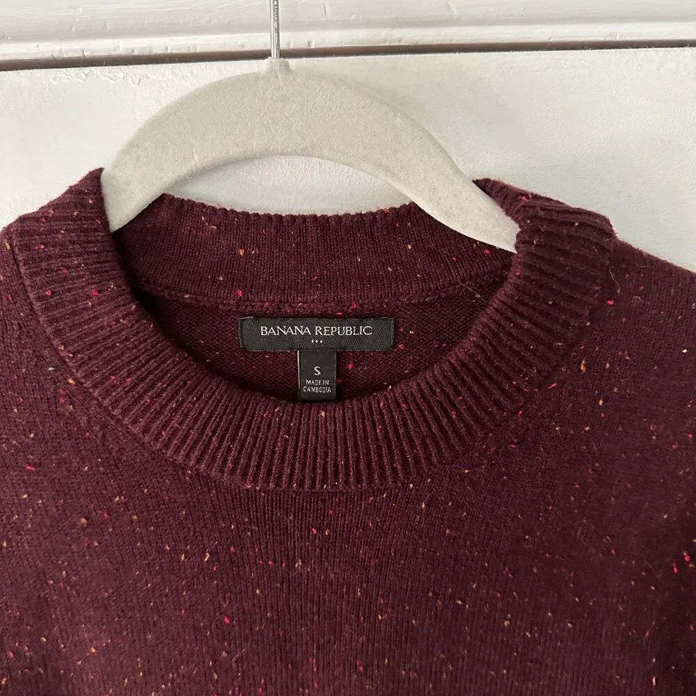 Men’s Burgundy/Maroon Crew Neck Sweater - Picture 2 of 5